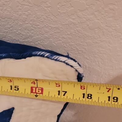 Lot 371: Hawaiian Blue & White Quilted Pillow