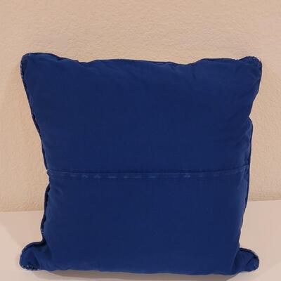 Lot 371: Hawaiian Blue & White Quilted Pillow