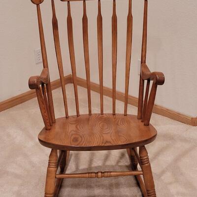 Lot 374: S. Bent Bros. Rocking Chair from Massachusetts 