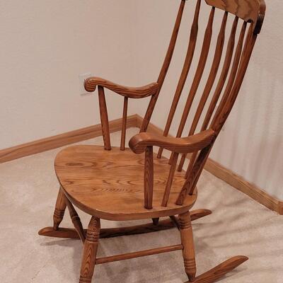 Lot 374: S. Bent Bros. Rocking Chair from Massachusetts 