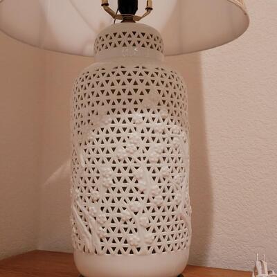 Lot 377: White Ceramic Lamp