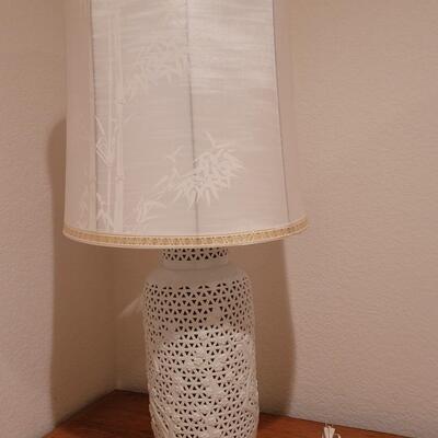 Lot 377: White Ceramic Lamp