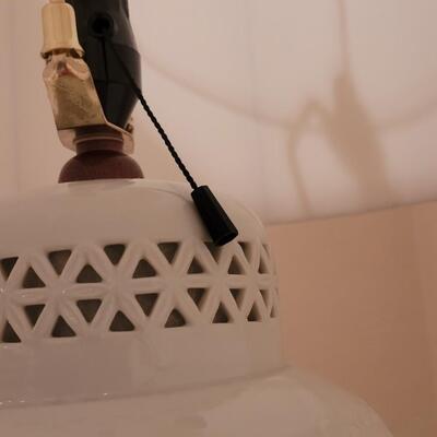 Lot 378: White Ceramic Lamp #2