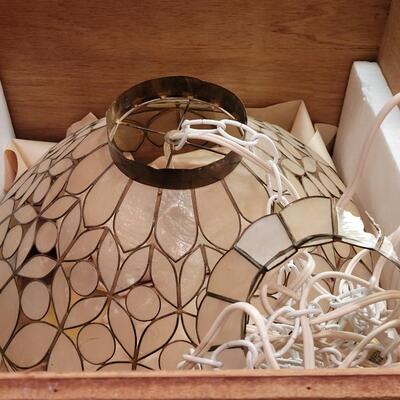 Lot 379: Shell Lamp (middle shade is no longer attached)