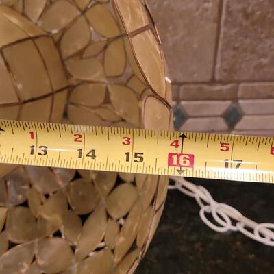 Lot 380: Shell Lamp Shade in Wood Box
