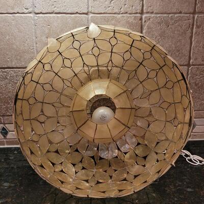Lot 380: Shell Lamp Shade in Wood Box