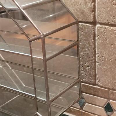Lot 381: Glass Octagon Case with Extra Mirror