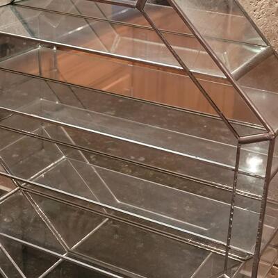 Lot 381: Glass Octagon Case with Extra Mirror