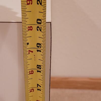 Lot 383: Mid Century Modern White  Side Table