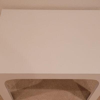 Lot 383: Mid Century Modern White  Side Table