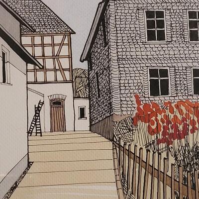 Lot 387: Original Signed Artwork