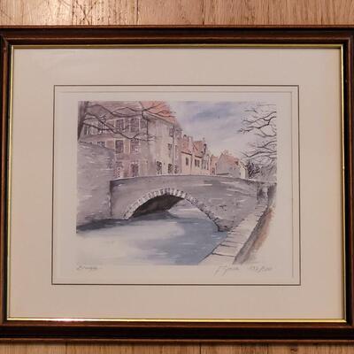 Lot 389:  F. Gresser "Brugge" Artwork
