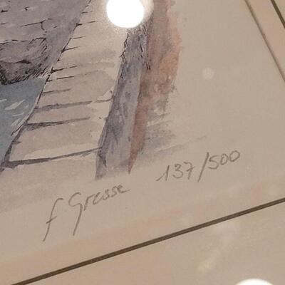 Lot 389:  F. Gresser "Brugge" Artwork