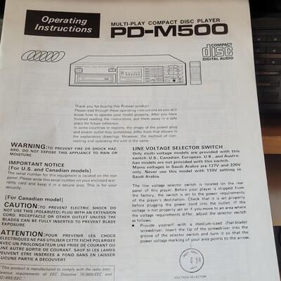 Lot 396: Pioneer PD-M500 CD Player and CD Magazine Cartridges 