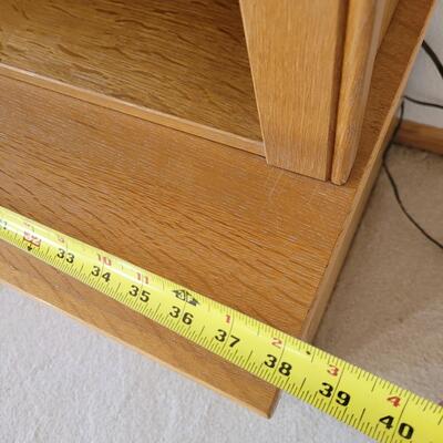 Lot 399:  2 piece Oak Shelf Cabinet 