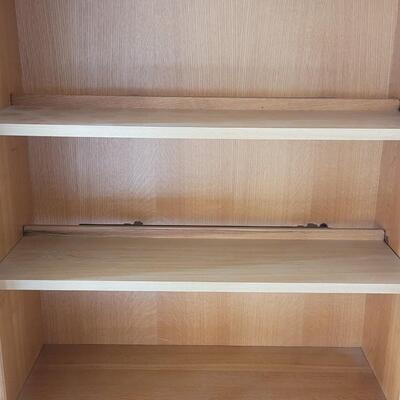 Lot 399:  2 piece Oak Shelf Cabinet 