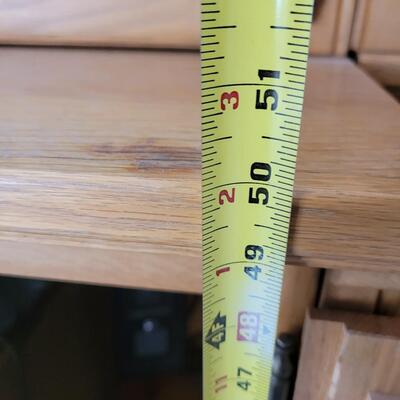 Lot 401:  2 piece Oak Shelf Cabinet 
