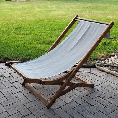 Lot 404: Teak Sling Chair