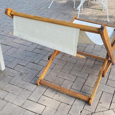 Lot 404: Teak Sling Chair