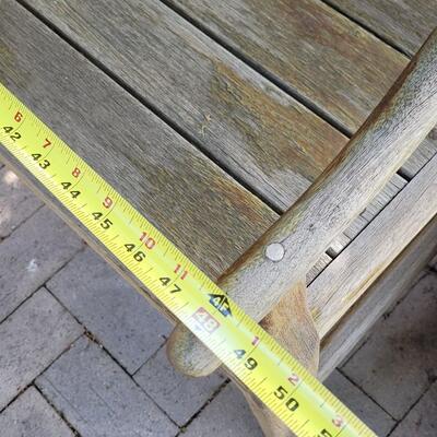 Lot 405: Wood Bench (with Meredith Plaque)