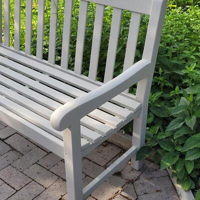 Lot 406: Painted Wood Bench 