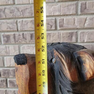 Lot 409: Large Welcome/I'm a Bear Go Away Bear Sculpture 