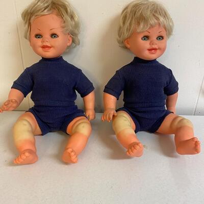 Pair of Vintage dolls, I.C. 1968, Italo Cremona, 18”