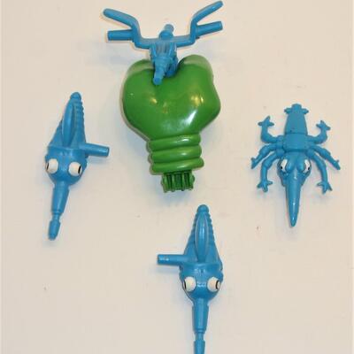 Vintage TMNT Playmate Toys 1990 Turtle Copter Vehicle Parts Blue Bug Gun 