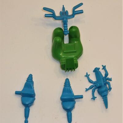 Vintage TMNT Playmate Toys 1990 Turtle Copter Vehicle Parts Blue Bug Gun 