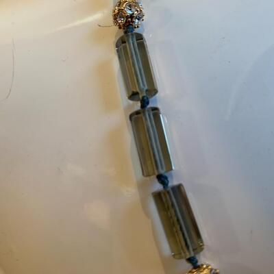 J Crew Glass Bead and Rhinestone Necklace