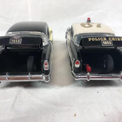 Two 1:24 Franklin Mint Precision Models 1955 1956 Chevy Chevrolet Bel Air 