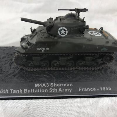 Pair of Scale Model Military Tanks in Display Boxes