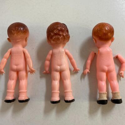 Lot of vintage hard plastic dolls, Knickerbocker Plastic Co.