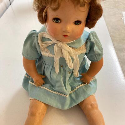 Vintage composite Moma doll, cryer.