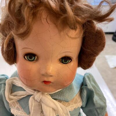 Vintage composite Moma doll, cryer.