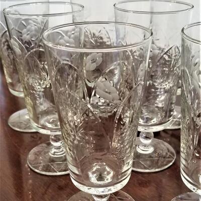 Lot #63  Set of 11 Crystal Water Goblets