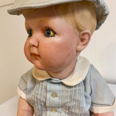 Handpainted bisque baby boy doll