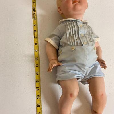 Handpainted bisque baby boy doll