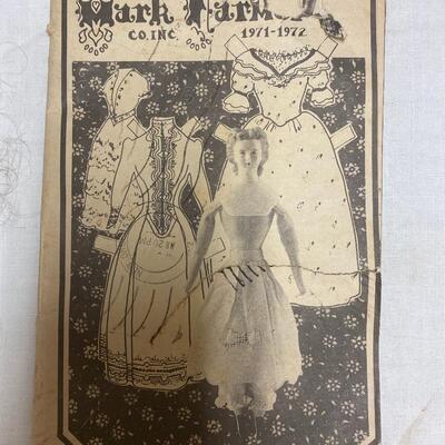 Vintage Mark Farmer china doll with catalog