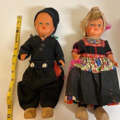 Pair of vintage Dutch Dolls
