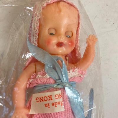 Lot of 3 vintage plastic babies in cradles