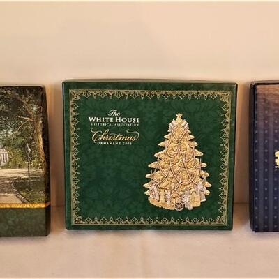 Lot #76  Three White House Christmas Ornaments in Original Boxes