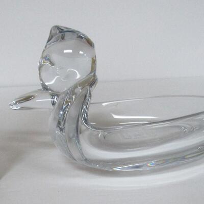 Vintage Duncan Miller Duck Ashtray, 7" Long, Etched Initials On Base