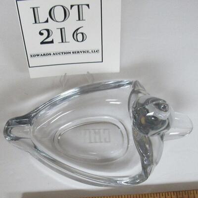Vintage Duncan Miller Duck Ashtray, 7" Long, Etched Initials On Base