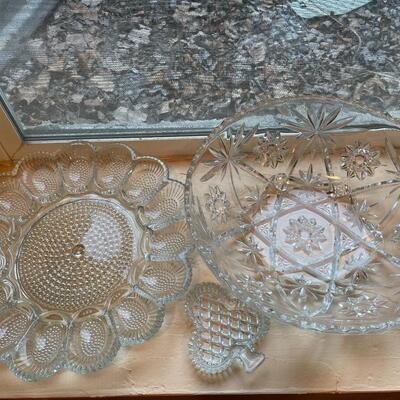 #203 Collection of Cut Crystal Decorative Dishware Lot of 12