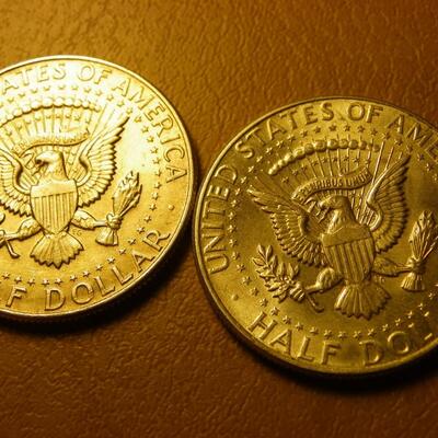 More Kennedy 1964 silver half dollars.