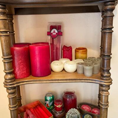 #211 Assortment of Candles & Candleholders 