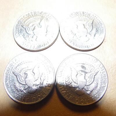 4- Kennedy 1974,71,73. half dollar coins.