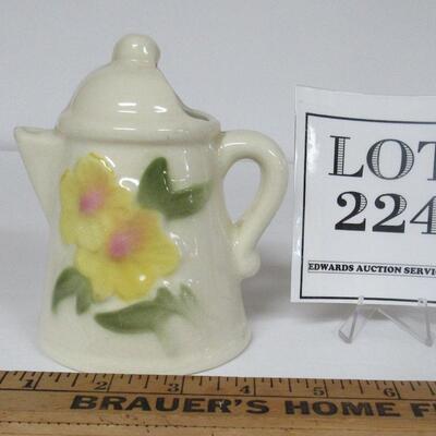 Vintage Pottery Planter Shaped Like a Teapot, Unmarked