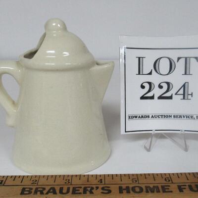 Vintage Pottery Planter Shaped Like a Teapot, Unmarked
